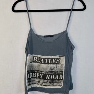 Brandy Melville Beatles Abbey Road Gray Tank Top Medium